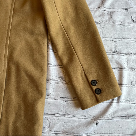 J. Crew Vintage Y2K Pea Coat Double Breasted Camel Neutral Wool Blend Medium - Picture 6 of 11